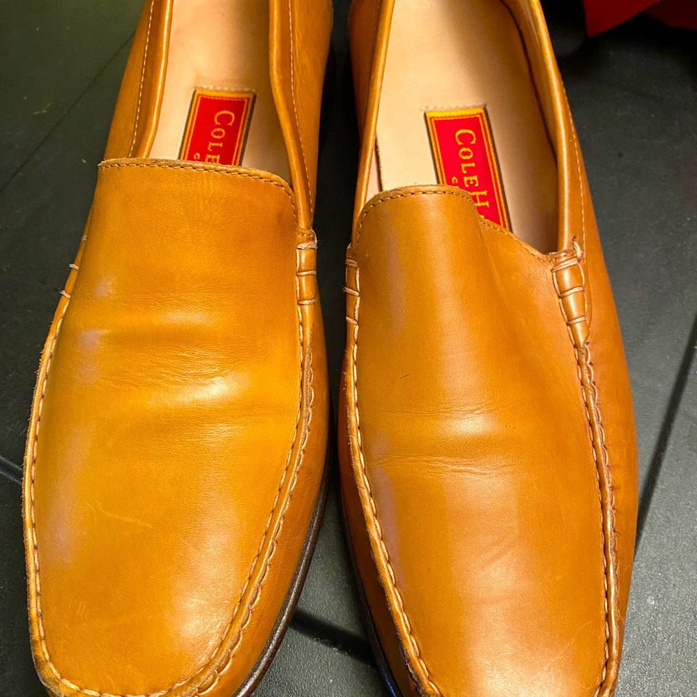 Cole Haan tan loafers